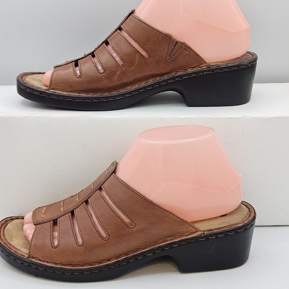 Dr Scholls Michelle 1.75" heel slipon open toe sandals size 7 - Picture 2 of 16